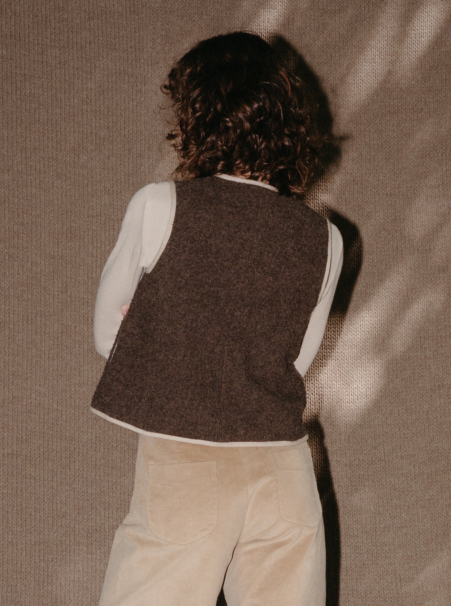 CASENTINO WOOL VEST - ESPRESSO