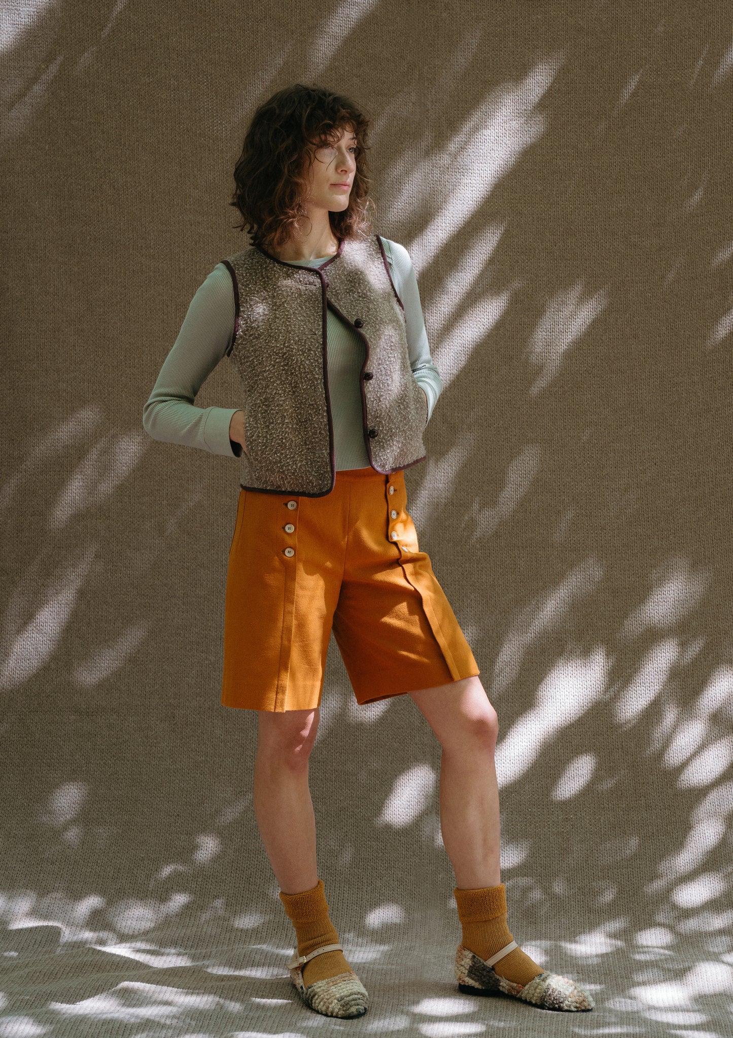 CASENTINO WOOL VEST - COCOA