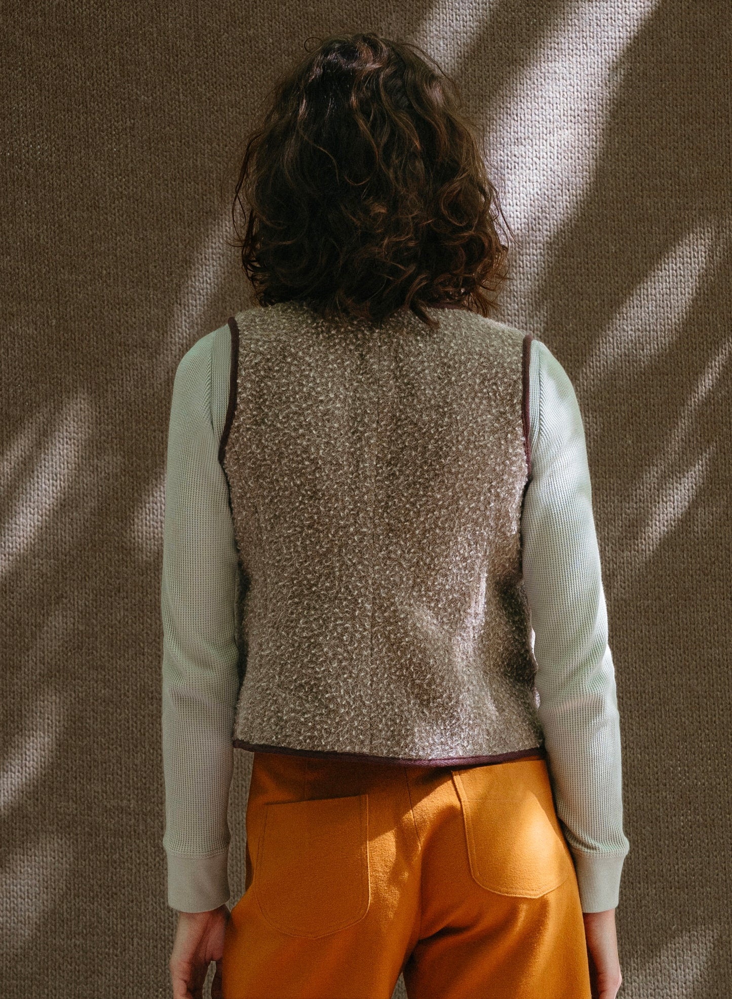 CASENTINO WOOL VEST - COCOA