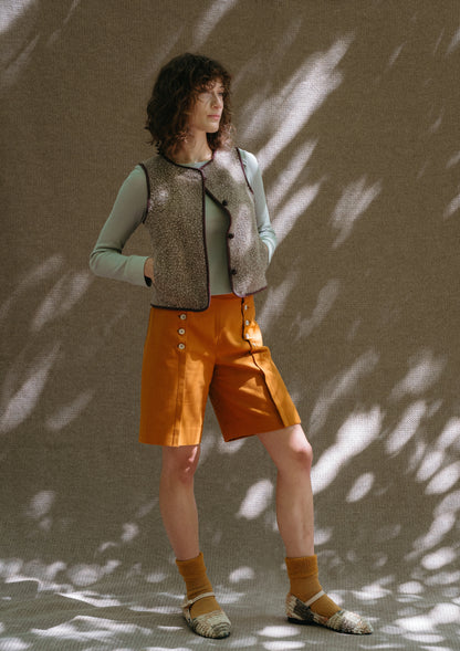 CASENTINO WOOL VEST - COCOA