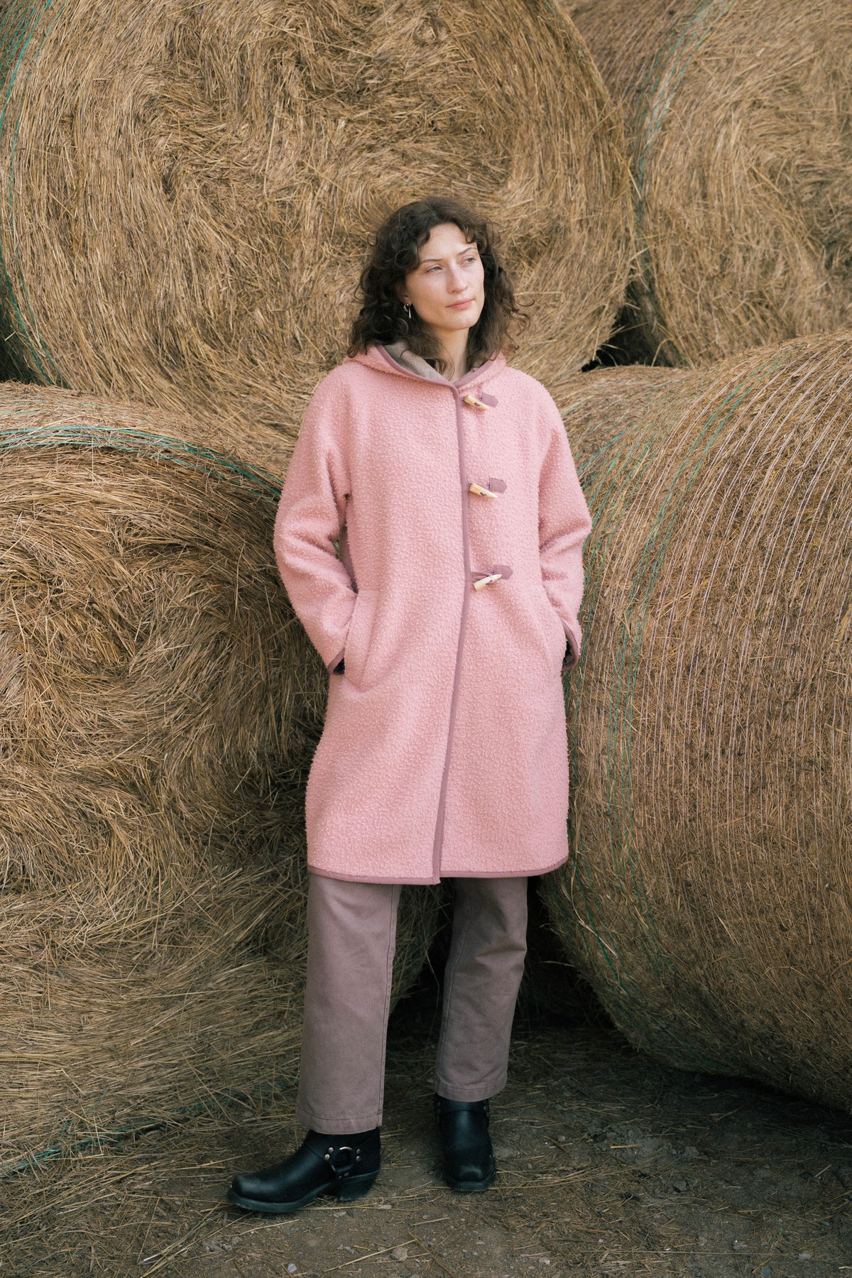 CASENTINO TOGGLE COAT - ROSE