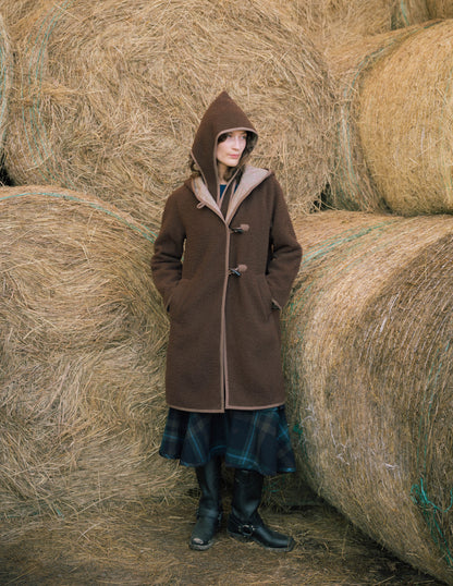 CASENTINO TOGGLE COAT - ESPRESSO
