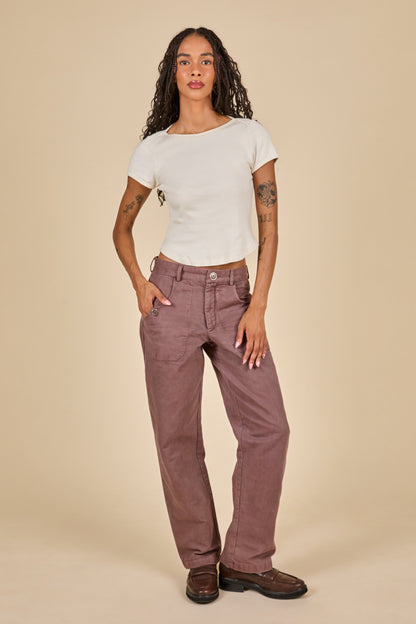 Gatherer Pants - Eggplant