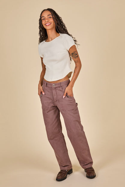 Gatherer Pants - Eggplant