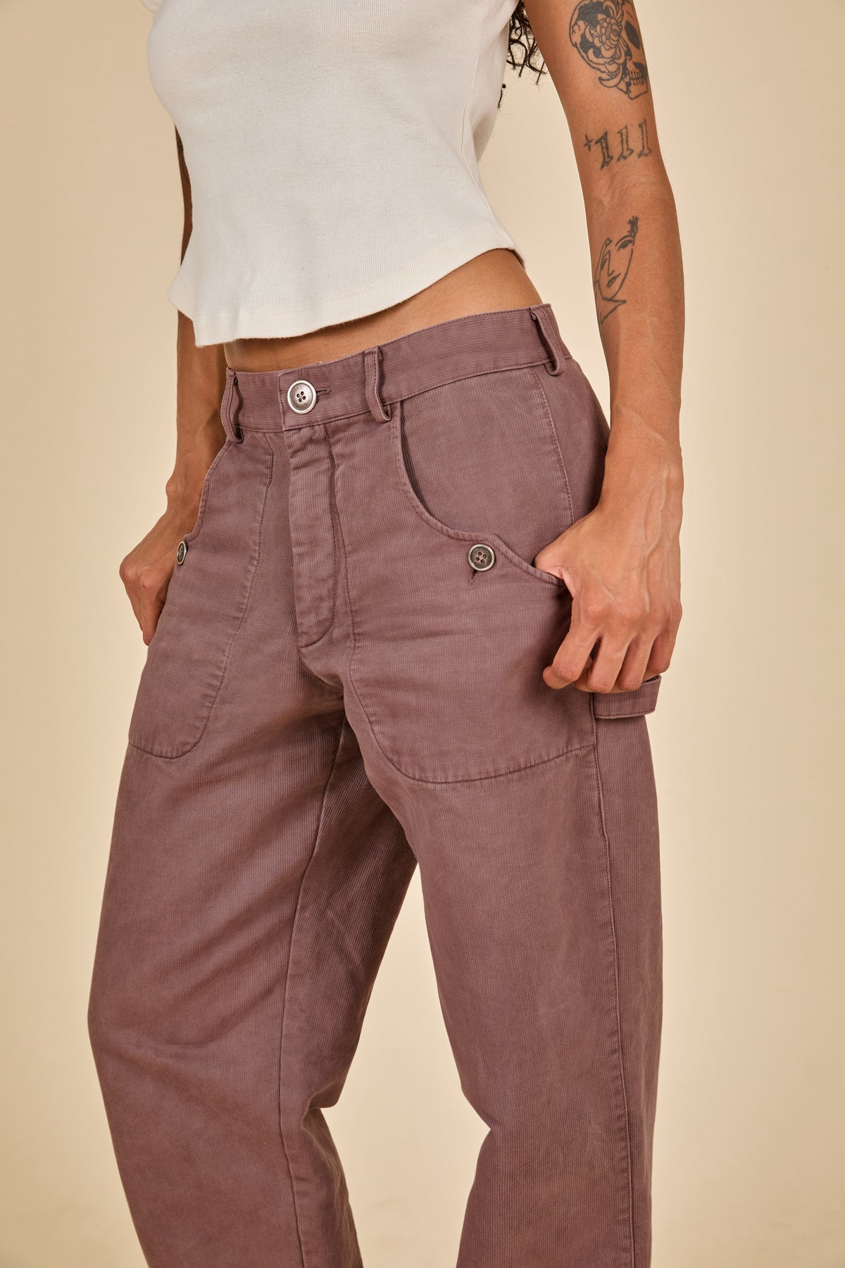Gatherer Pants - Eggplant