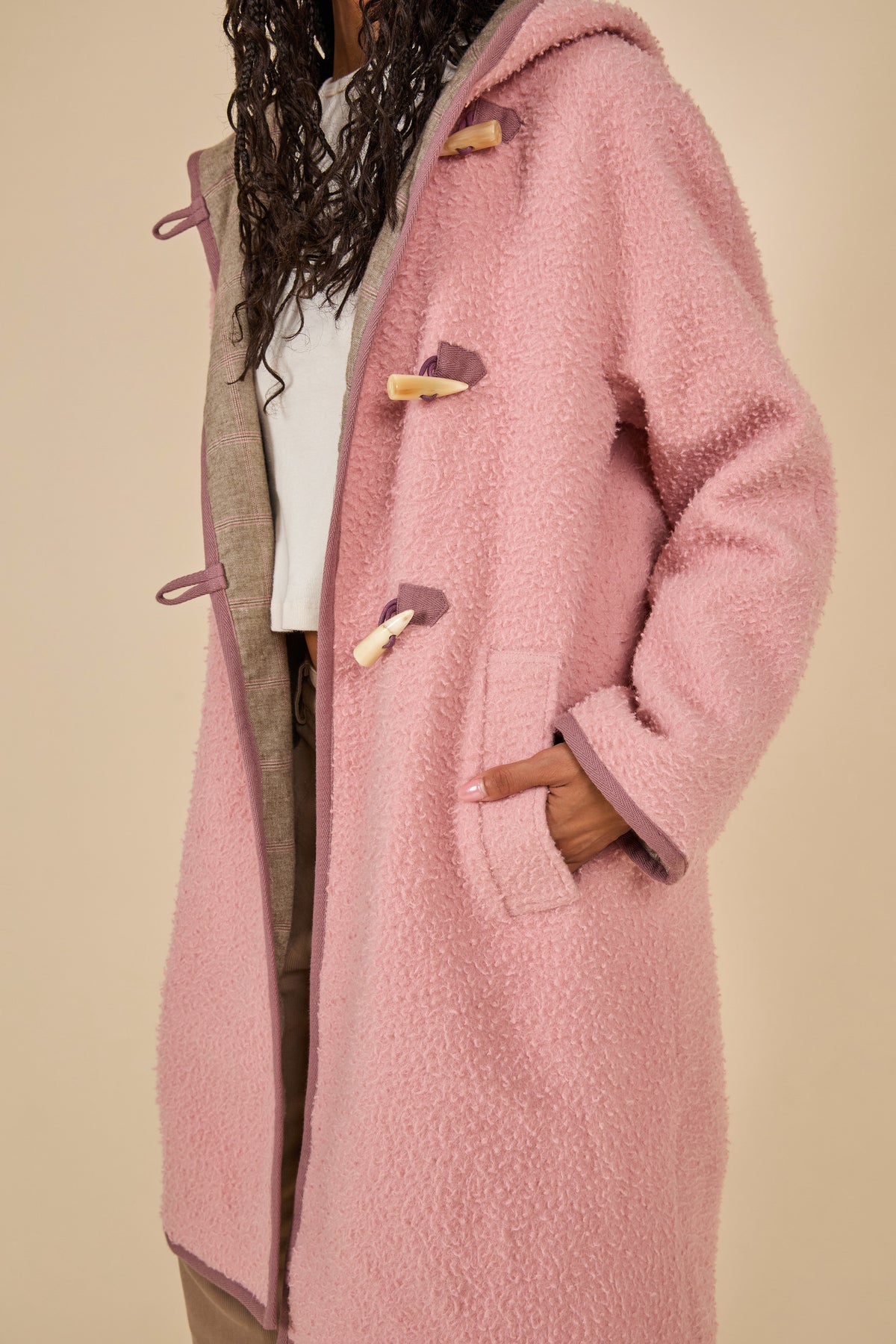 CASENTINO TOGGLE COAT - ROSE