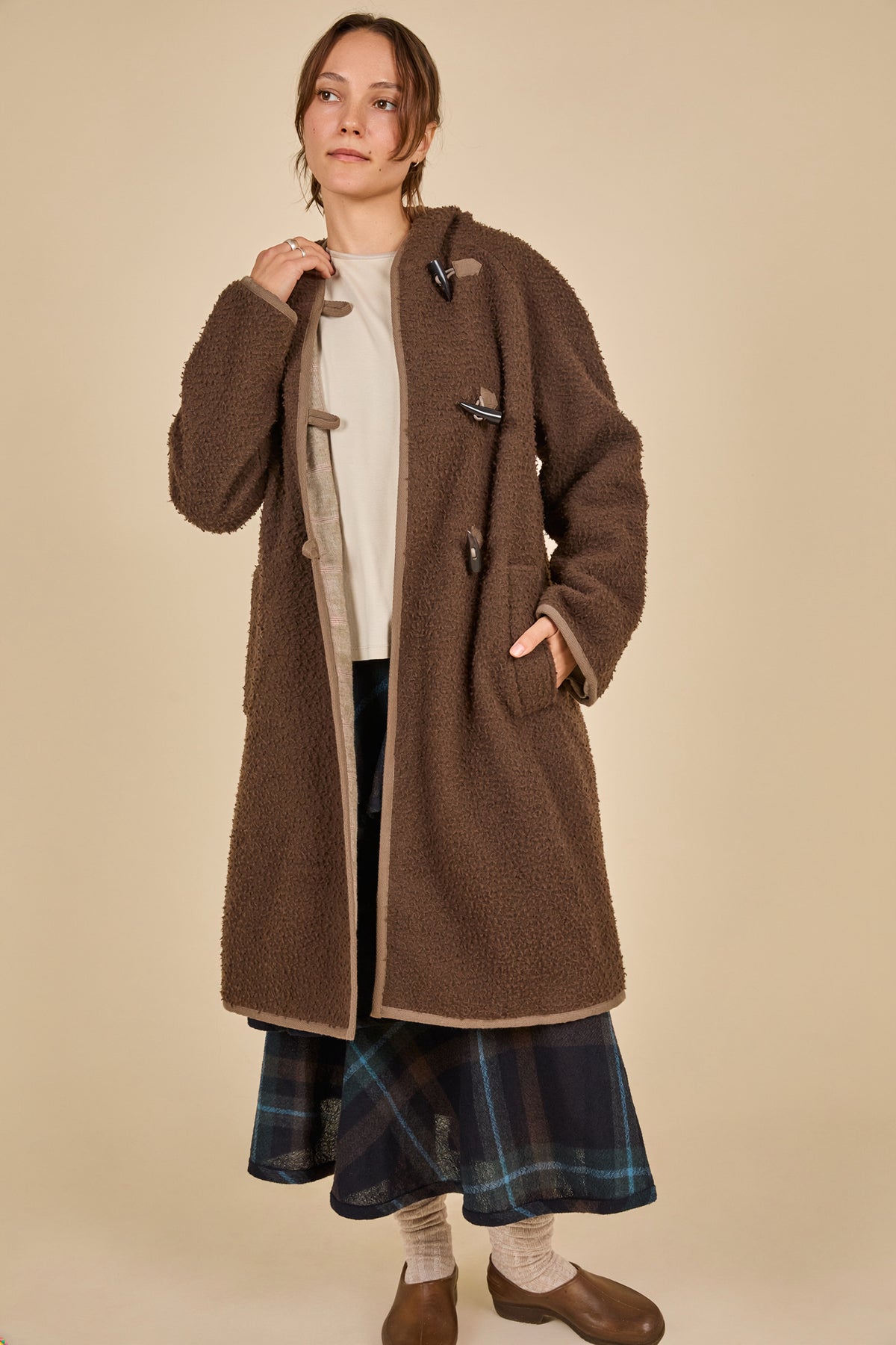 CASENTINO TOGGLE COAT - ESPRESSO
