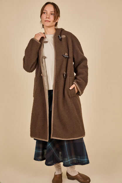 CASENTINO TOGGLE COAT - ESPRESSO