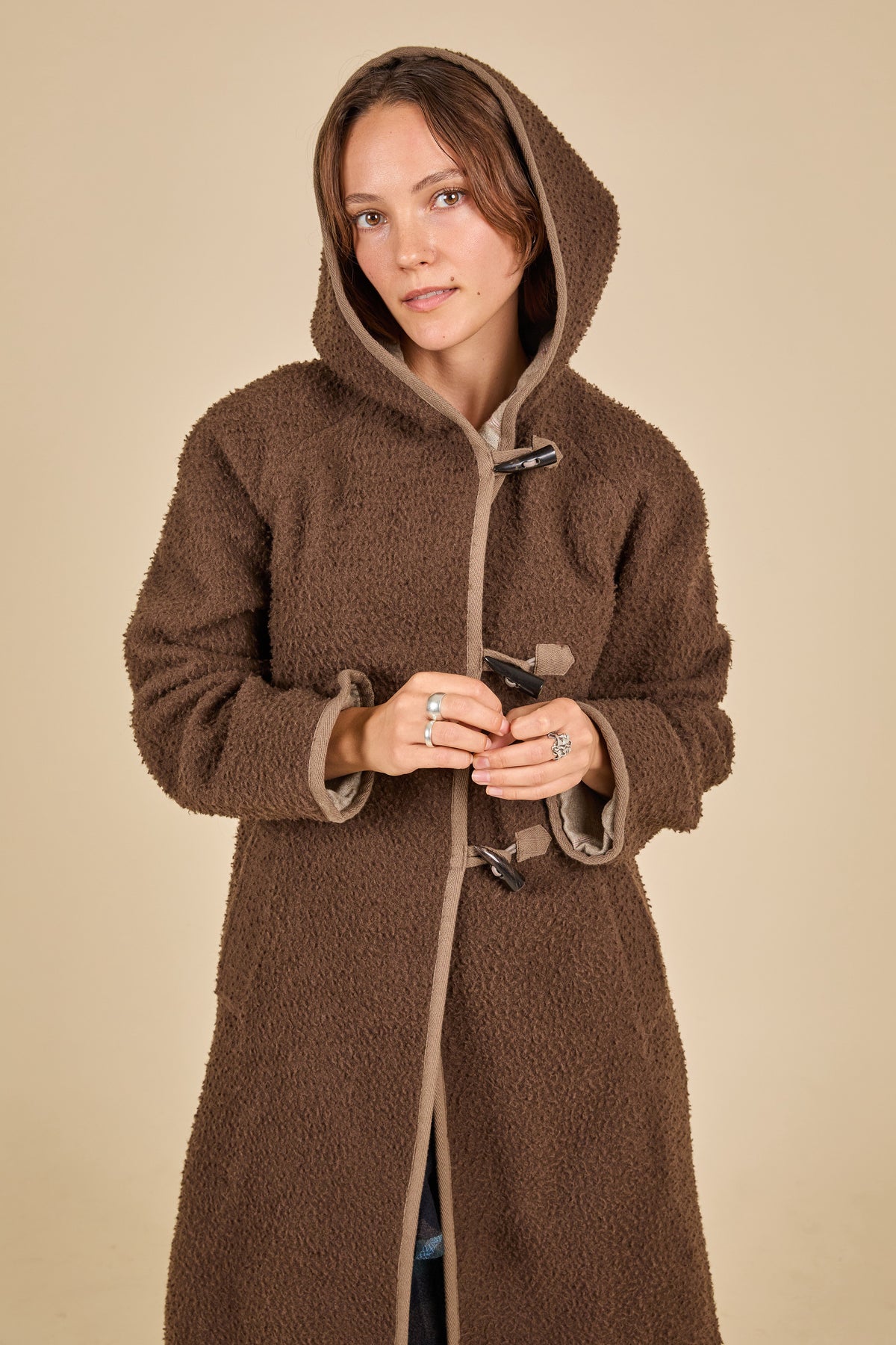 CASENTINO TOGGLE COAT - ESPRESSO