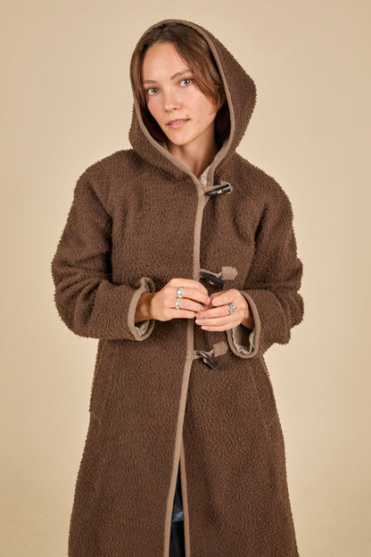 CASENTINO TOGGLE COAT - ESPRESSO