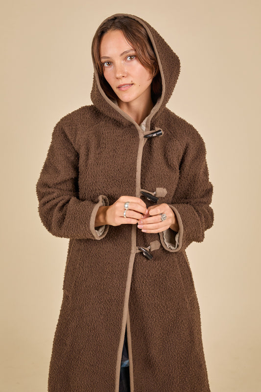 CASENTINO TOGGLE COAT - ESPRESSO
