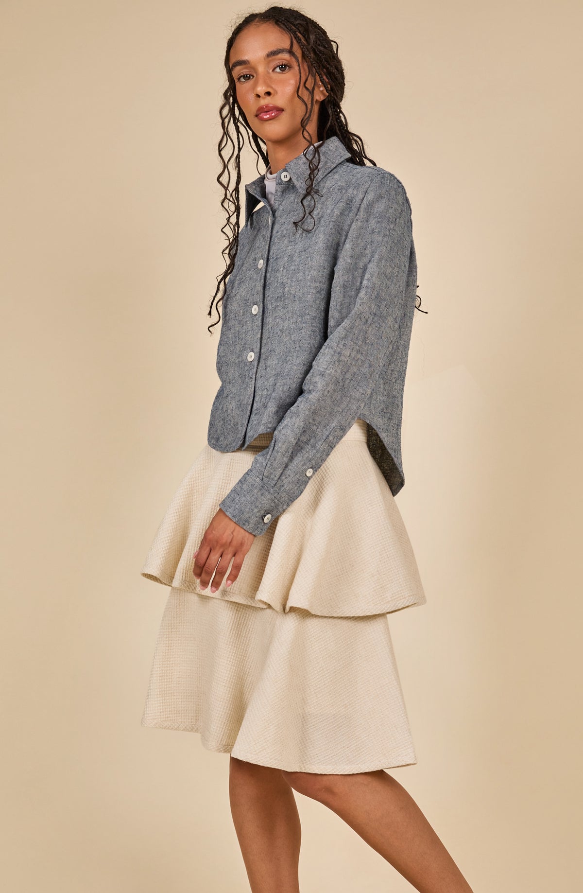 Tiered Skirt - Natural
